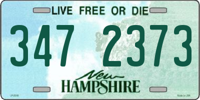 NH license plate 3472373