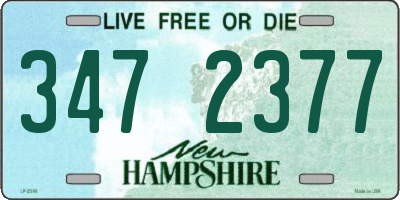 NH license plate 3472377