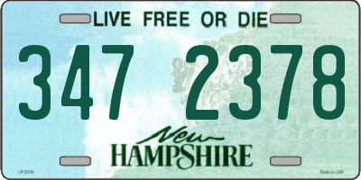 NH license plate 3472378