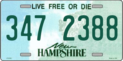 NH license plate 3472388