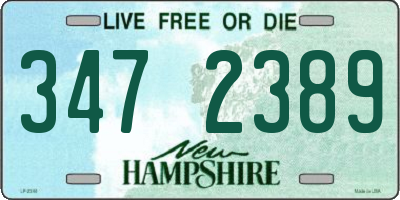 NH license plate 3472389