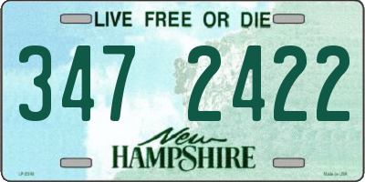 NH license plate 3472422