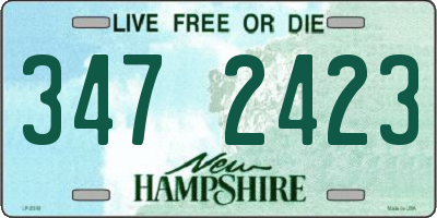 NH license plate 3472423
