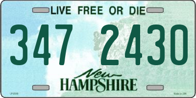 NH license plate 3472430