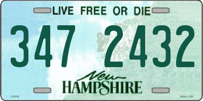NH license plate 3472432