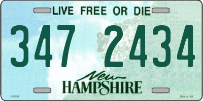 NH license plate 3472434