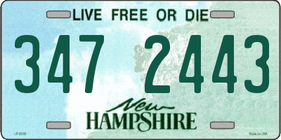 NH license plate 3472443