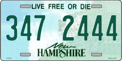 NH license plate 3472444