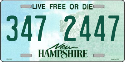 NH license plate 3472447