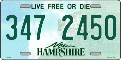 NH license plate 3472450