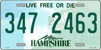 NH license plate 3472463