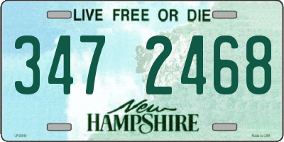 NH license plate 3472468
