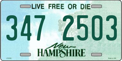 NH license plate 3472503