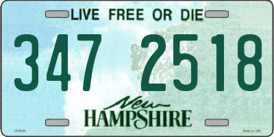 NH license plate 3472518
