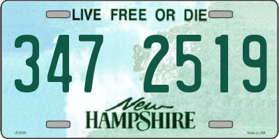 NH license plate 3472519