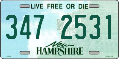 NH license plate 3472531