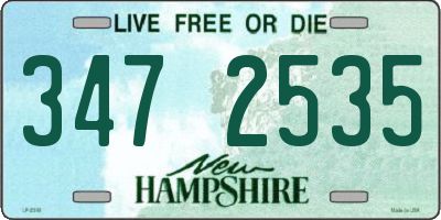 NH license plate 3472535