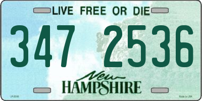 NH license plate 3472536