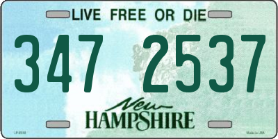 NH license plate 3472537