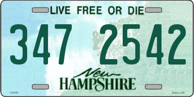 NH license plate 3472542