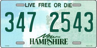 NH license plate 3472543