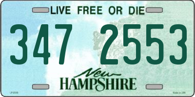 NH license plate 3472553