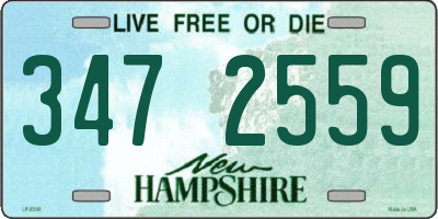 NH license plate 3472559