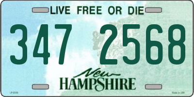 NH license plate 3472568