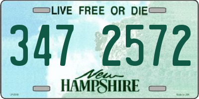 NH license plate 3472572