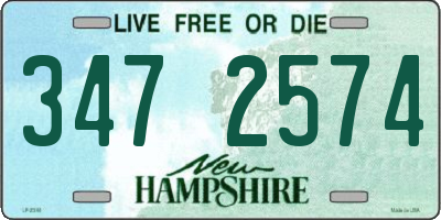 NH license plate 3472574