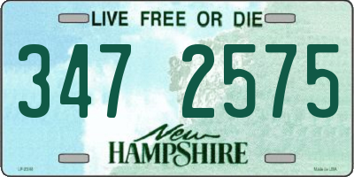 NH license plate 3472575