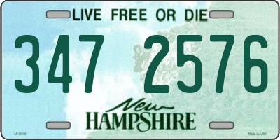 NH license plate 3472576