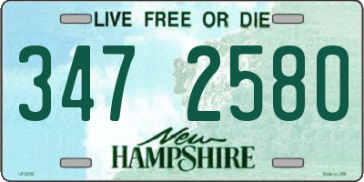 NH license plate 3472580