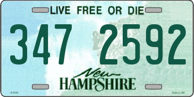 NH license plate 3472592
