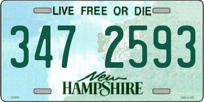 NH license plate 3472593