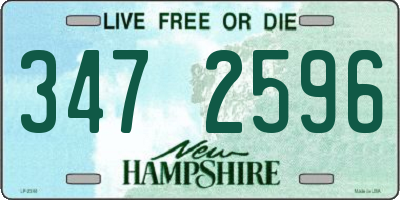 NH license plate 3472596