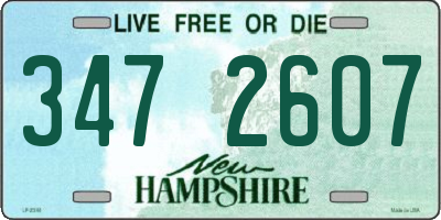 NH license plate 3472607