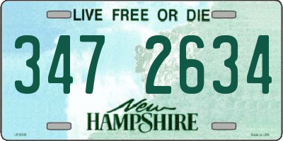 NH license plate 3472634