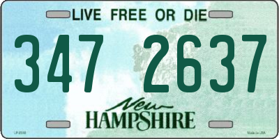 NH license plate 3472637