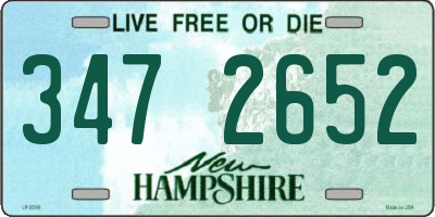 NH license plate 3472652