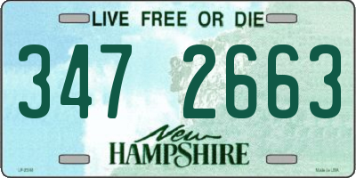 NH license plate 3472663