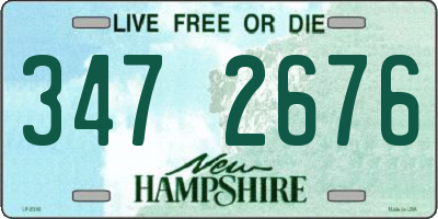 NH license plate 3472676