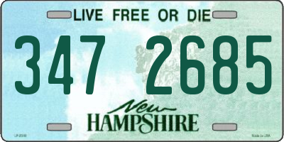 NH license plate 3472685
