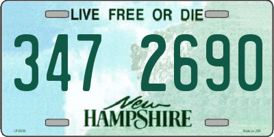 NH license plate 3472690