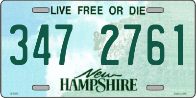 NH license plate 3472761