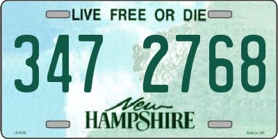 NH license plate 3472768