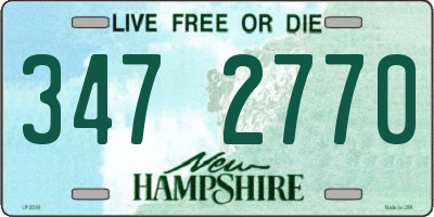 NH license plate 3472770