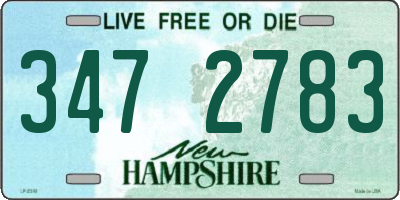 NH license plate 3472783