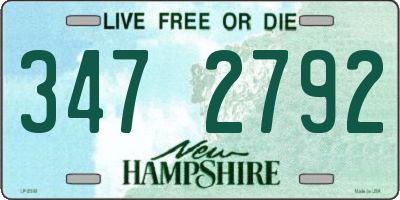 NH license plate 3472792