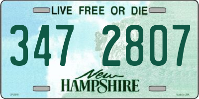NH license plate 3472807